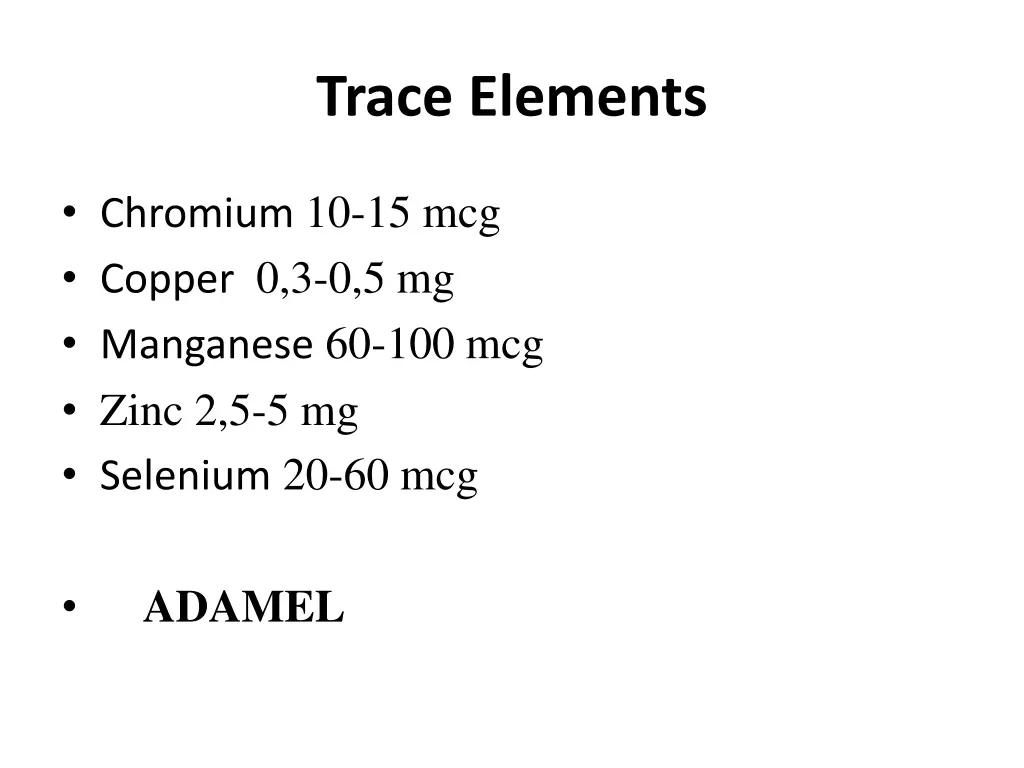 trace elements