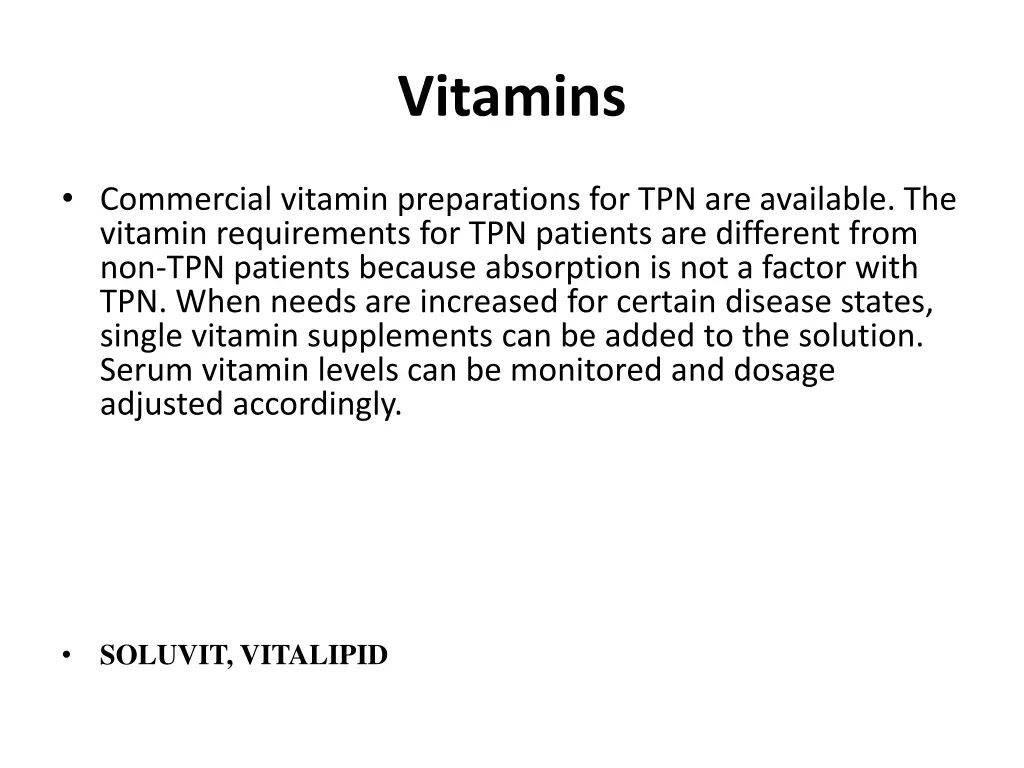 vitamins
