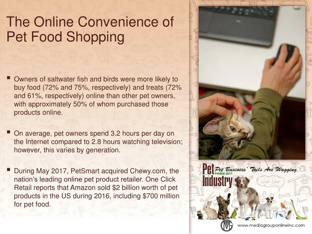 the online convenience of pet food shopping
