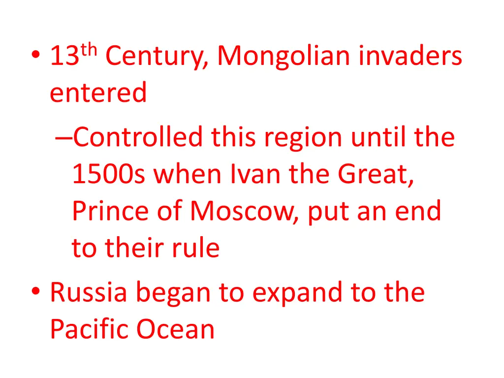 13 th century mongolian invaders entered