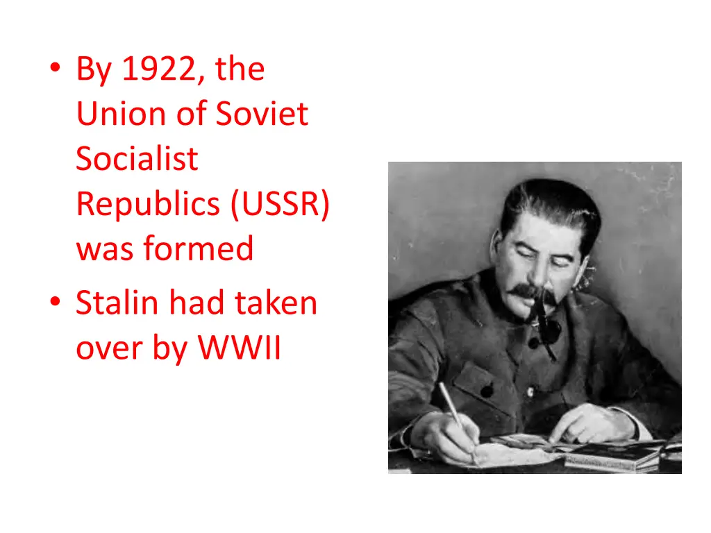 by 1922 the union of soviet socialist republics
