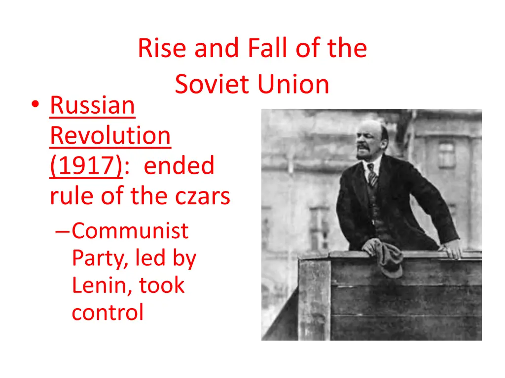 rise and fall of the soviet union russian
