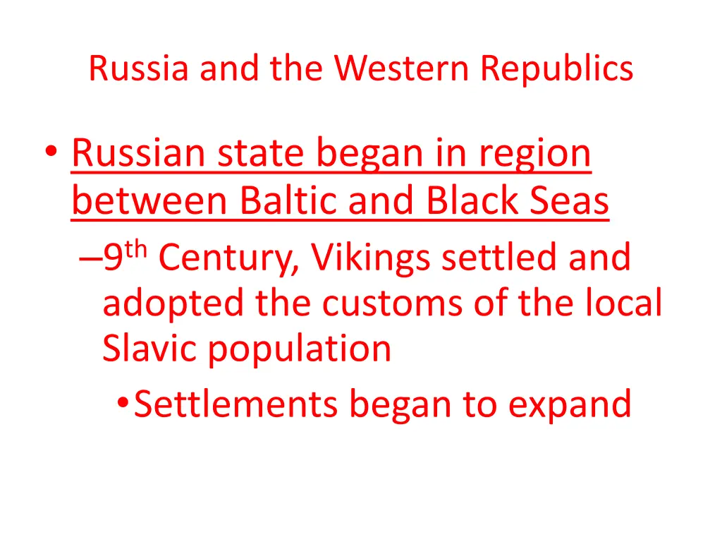 russia and the western republics