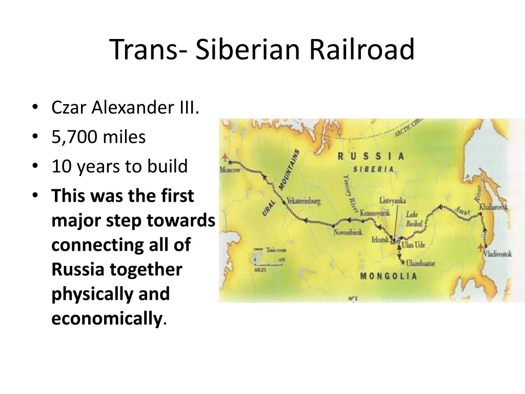 trans siberian railroad