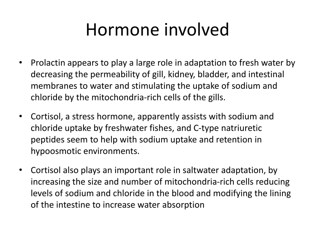 hormone involved