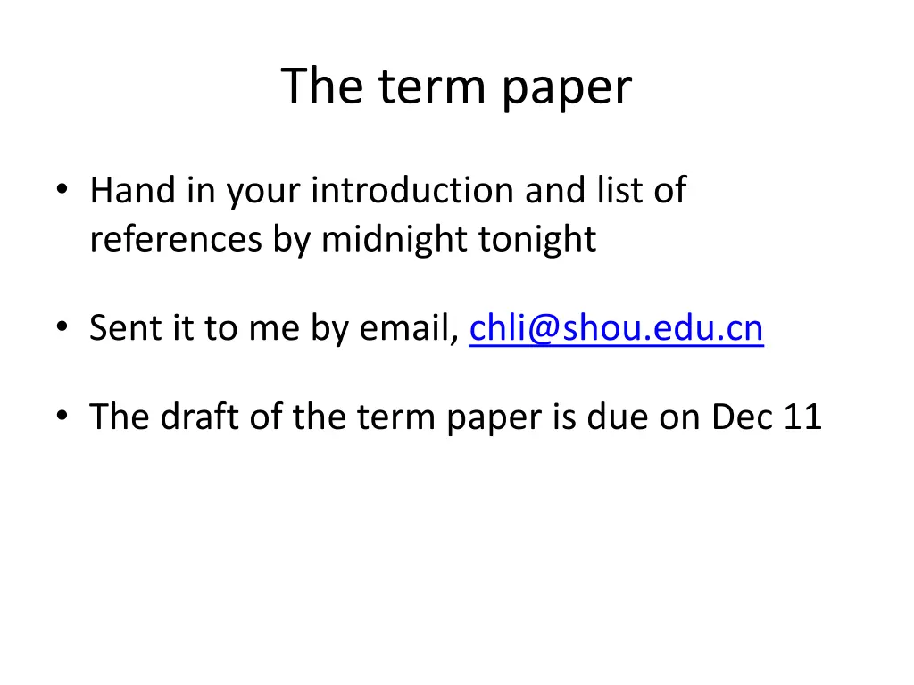 the term paper
