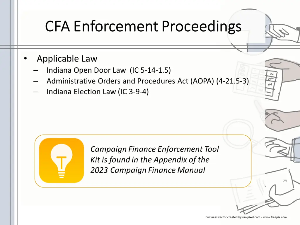 cfa enforcement proceedings cfa enforcement