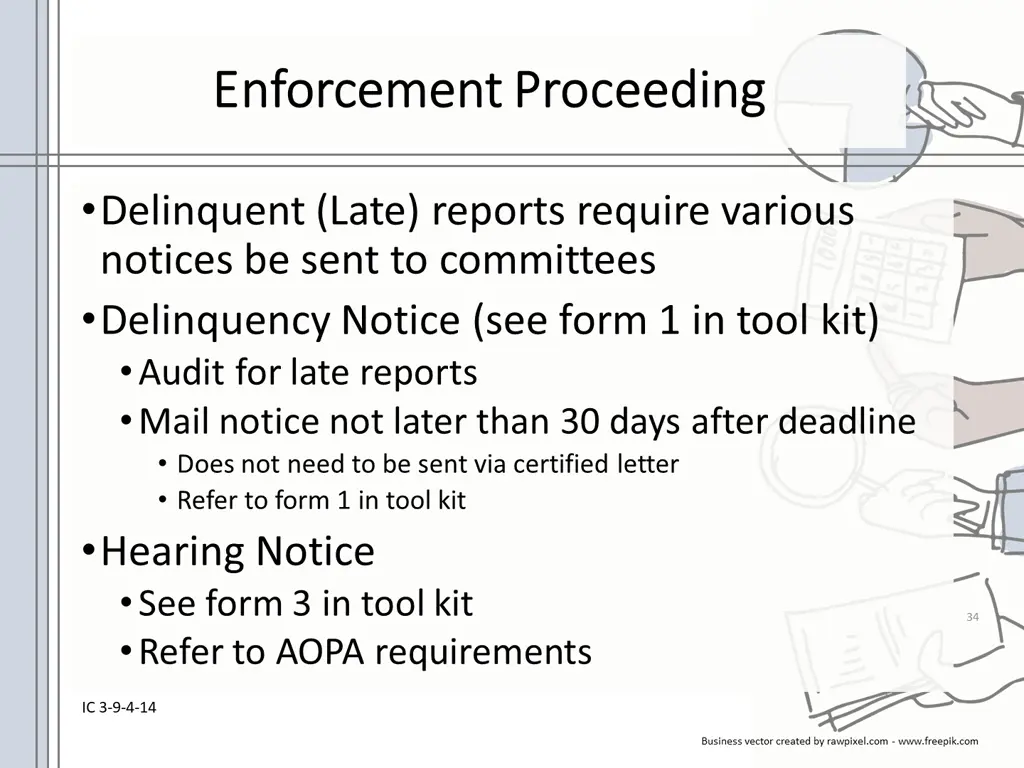 enforcement proceeding enforcement proceeding