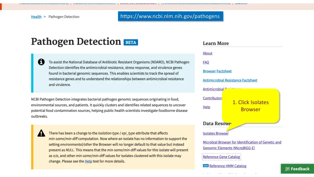 https www ncbi nlm nih gov pathogens