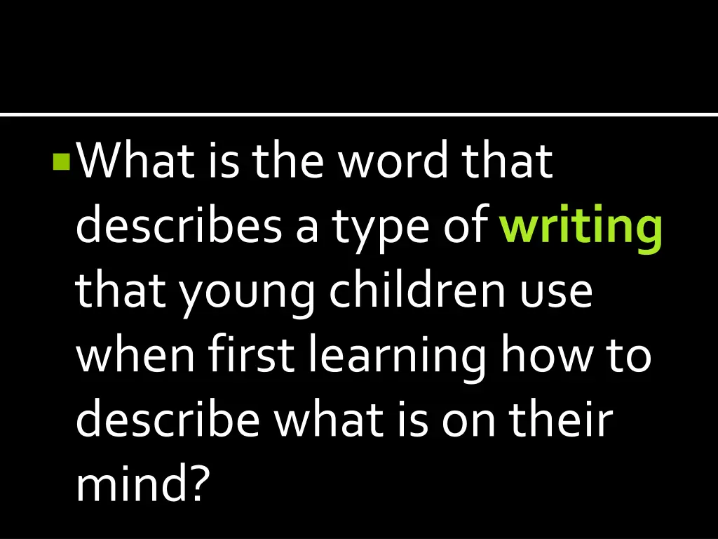 what is the word that describes a type of writing