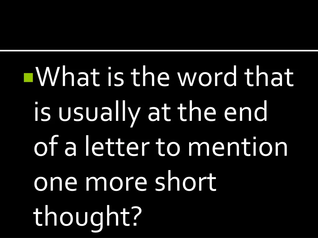 what is the word that is usually
