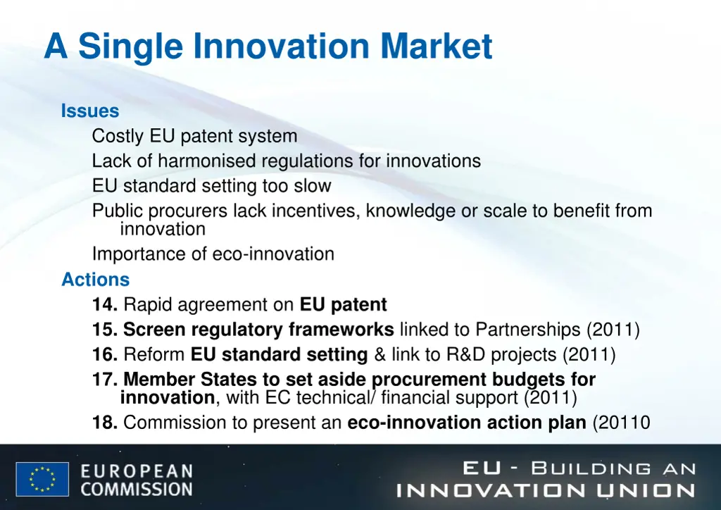 a single innovation market