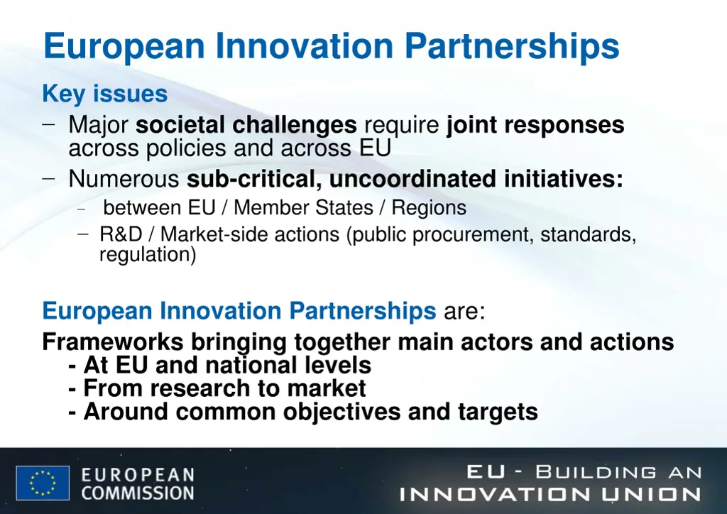 european innovation partnerships