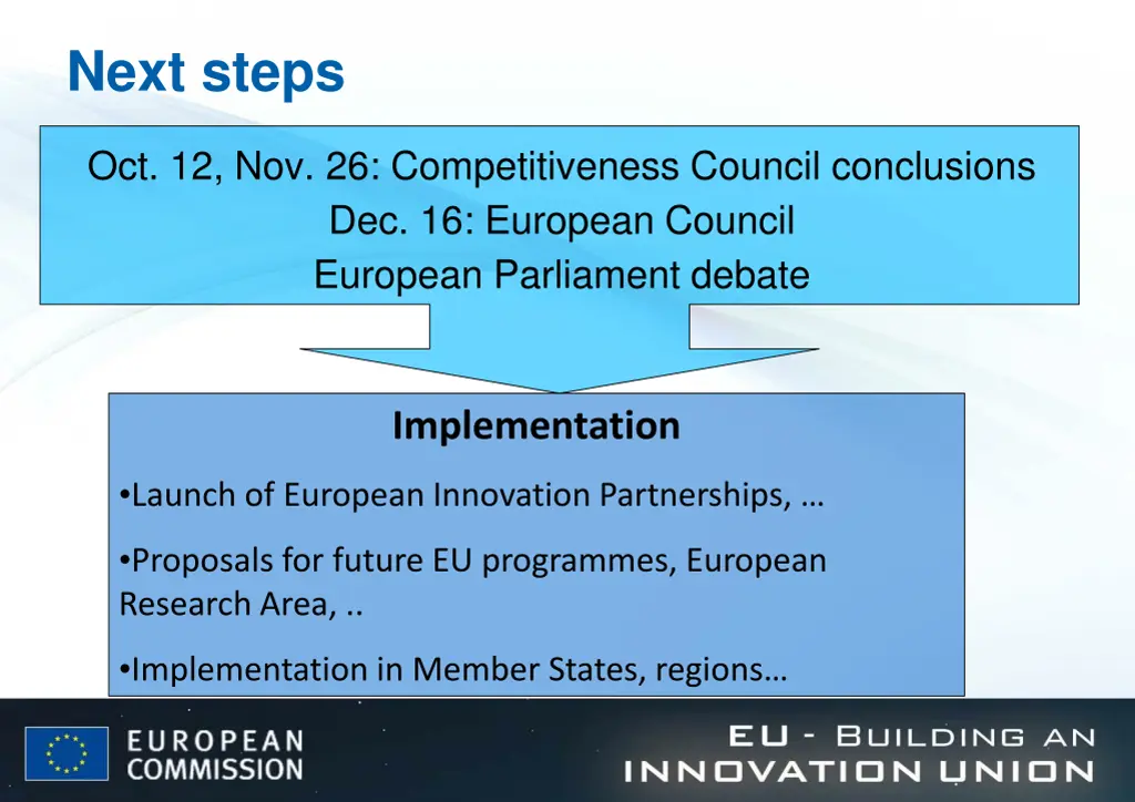 next steps