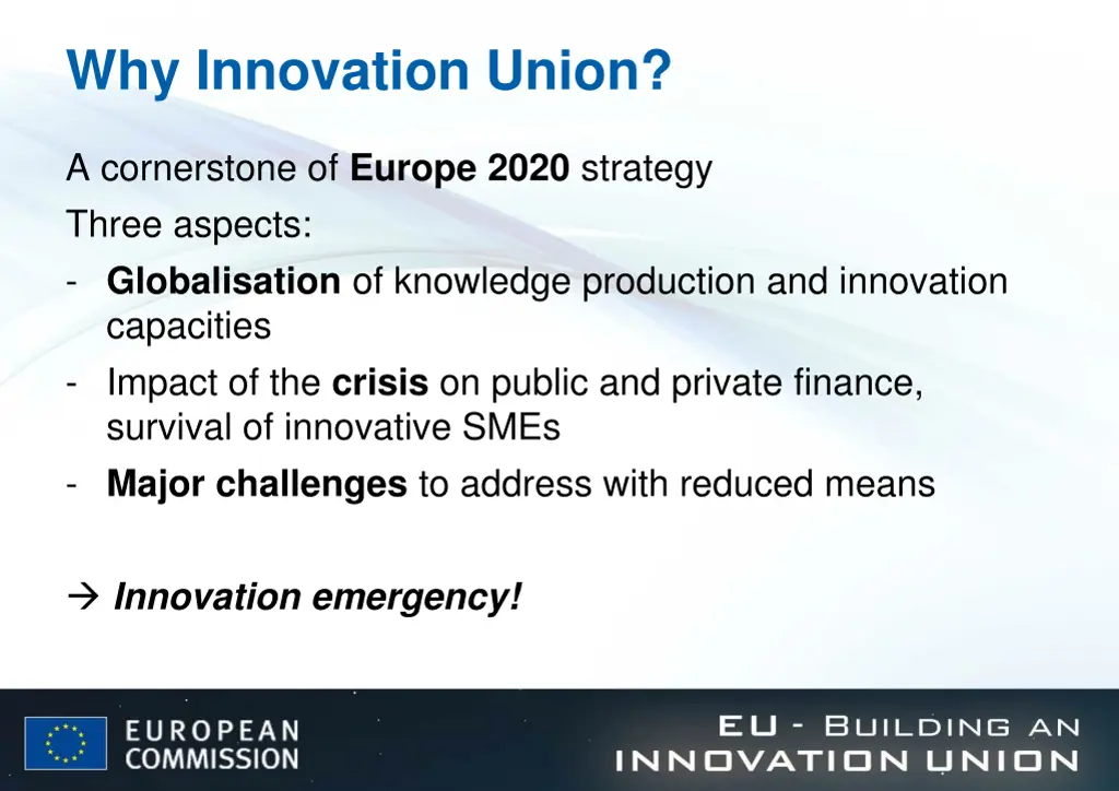 why innovation union