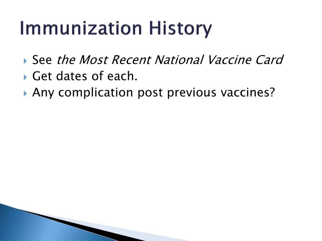 see the most recent national vaccine card