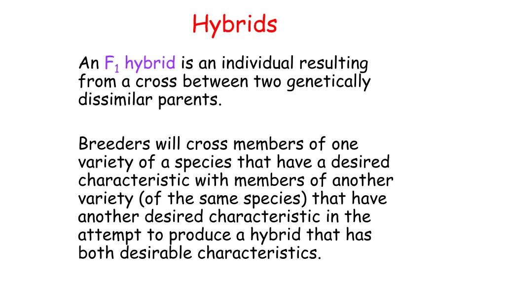 hybrids