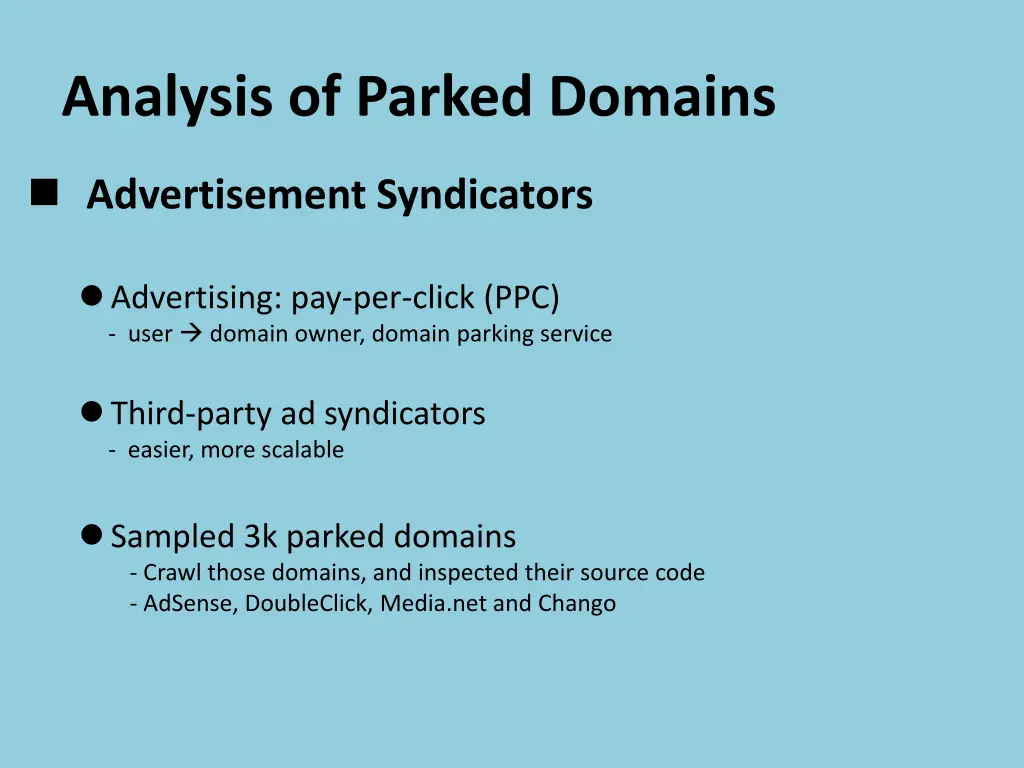 analysis of parked domains 2