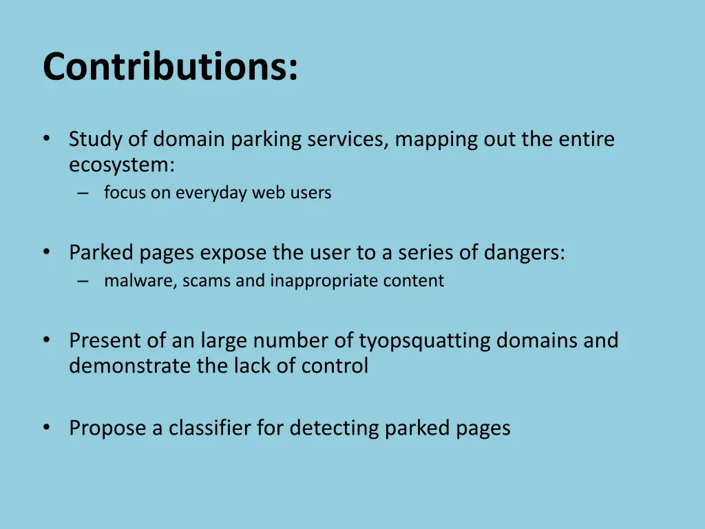 contributions