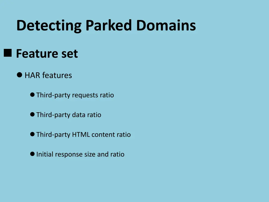 detecting parked domains 1