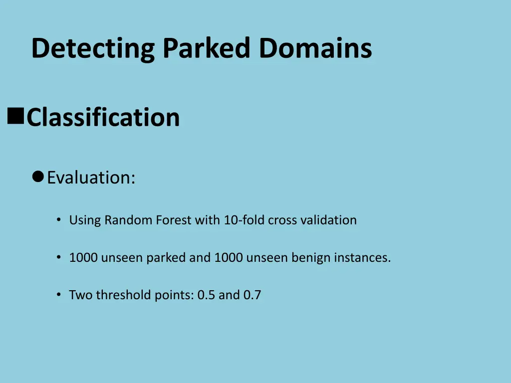 detecting parked domains 5