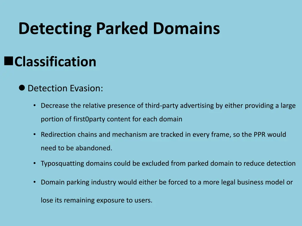 detecting parked domains 7