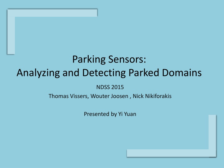 parking sensors
