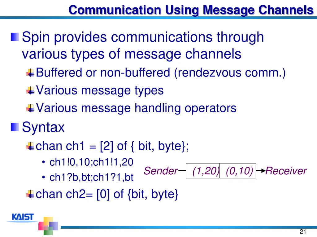 communication using message channels