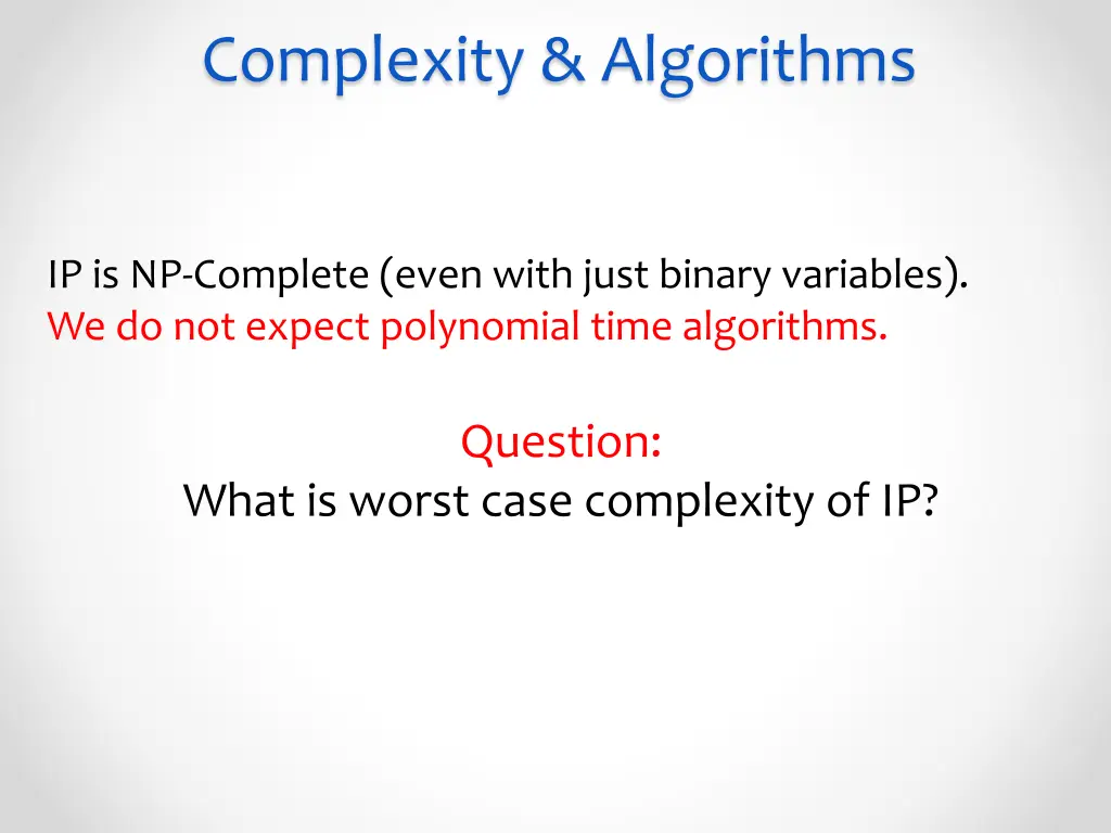 complexity algorithms