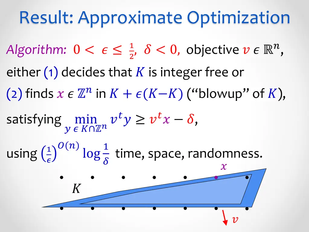 result approximate optimization