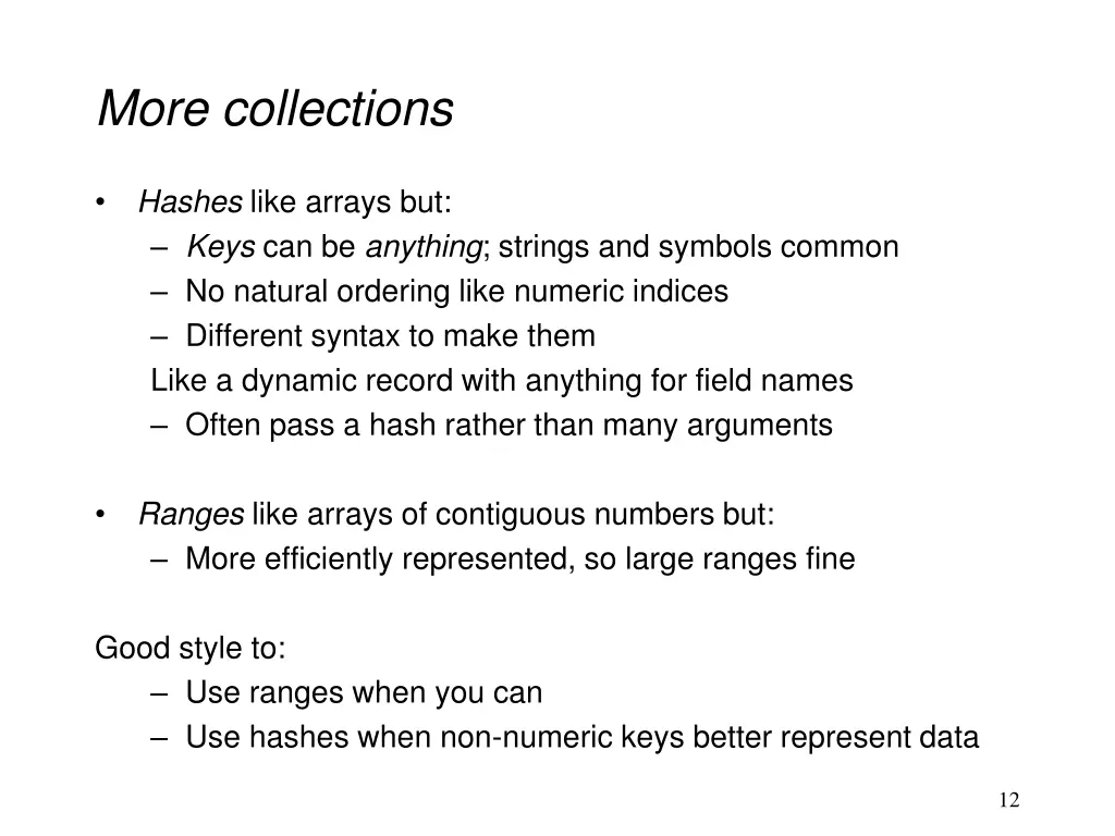 more collections