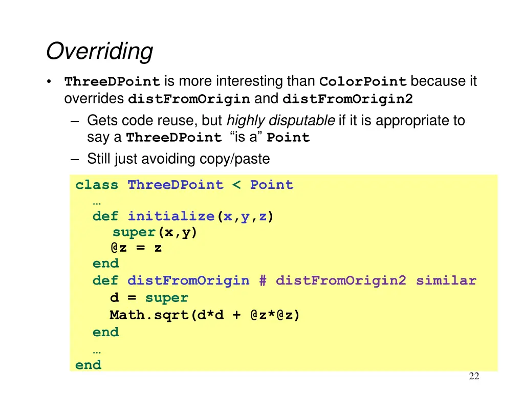 overriding
