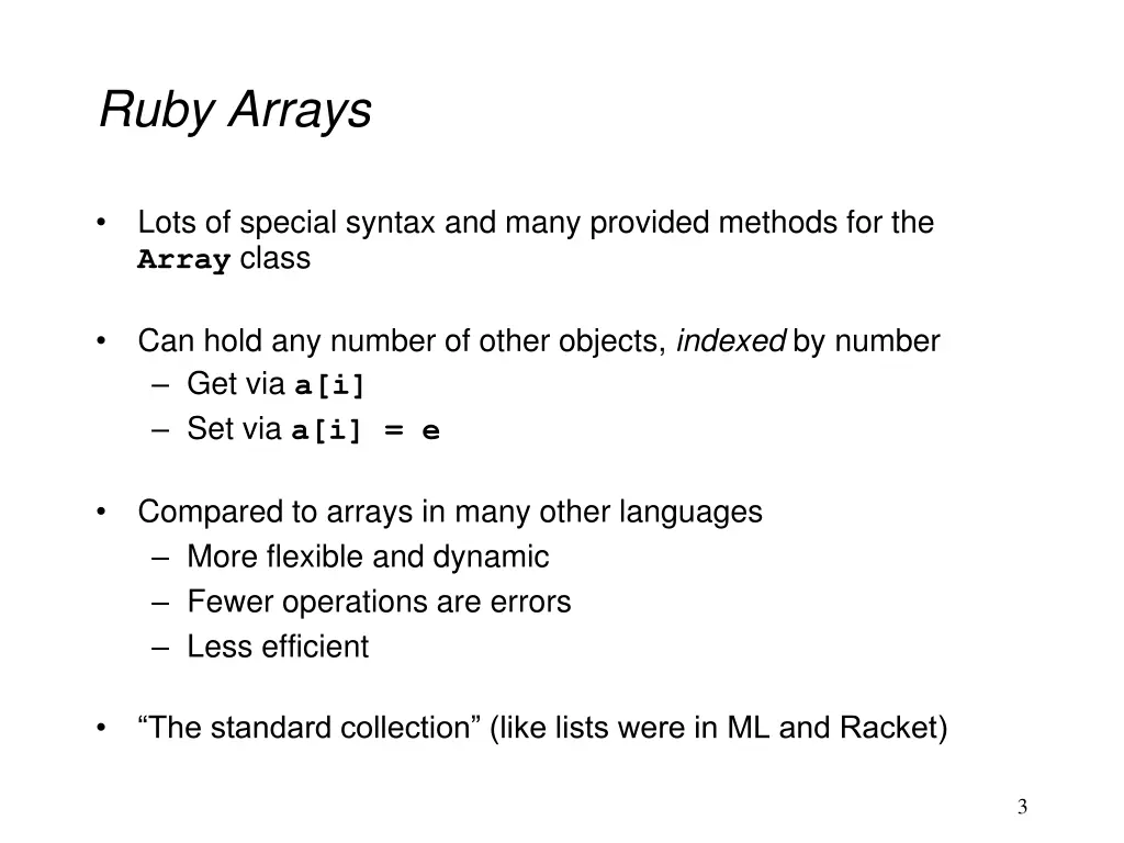 ruby arrays