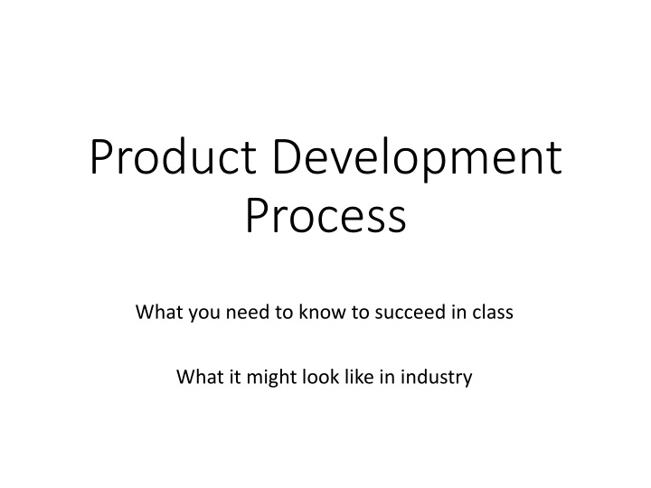 product development process