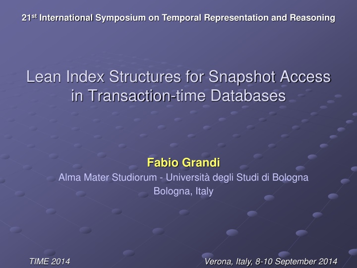 21 st international symposium on temporal