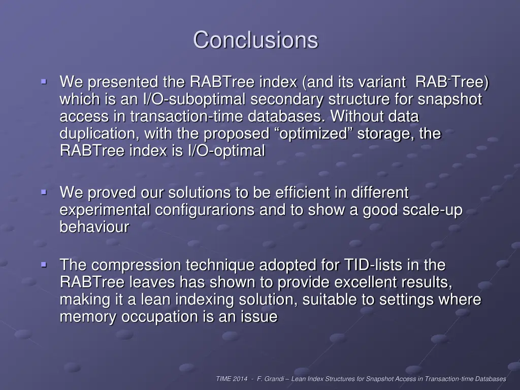 conclusions