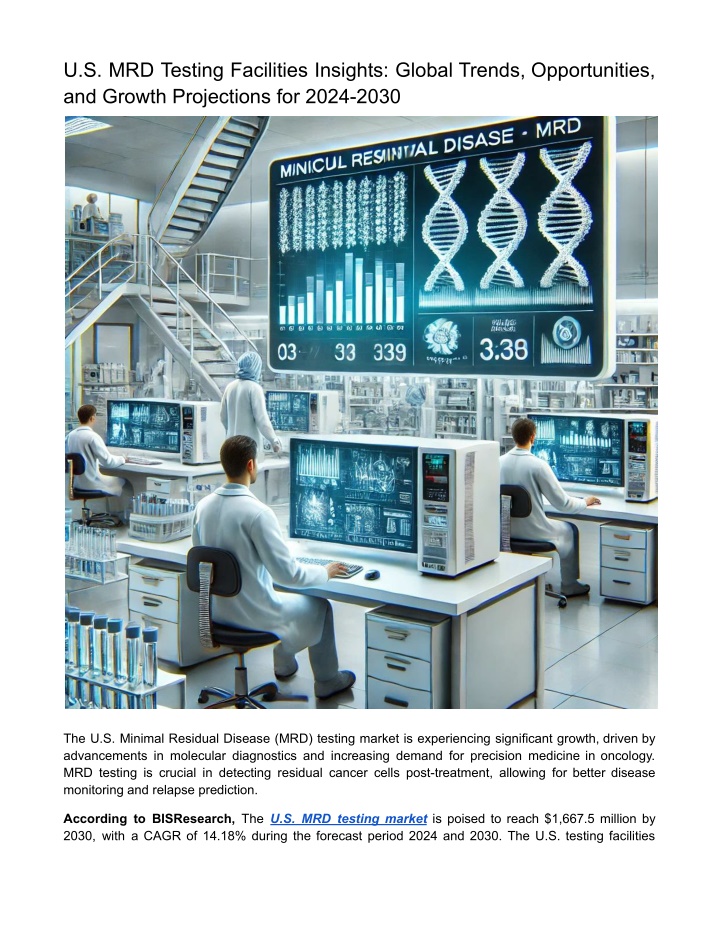 u s mrd testing facilities insights global trends