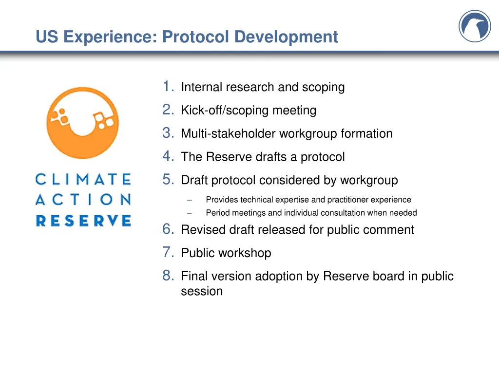 us experience protocol development