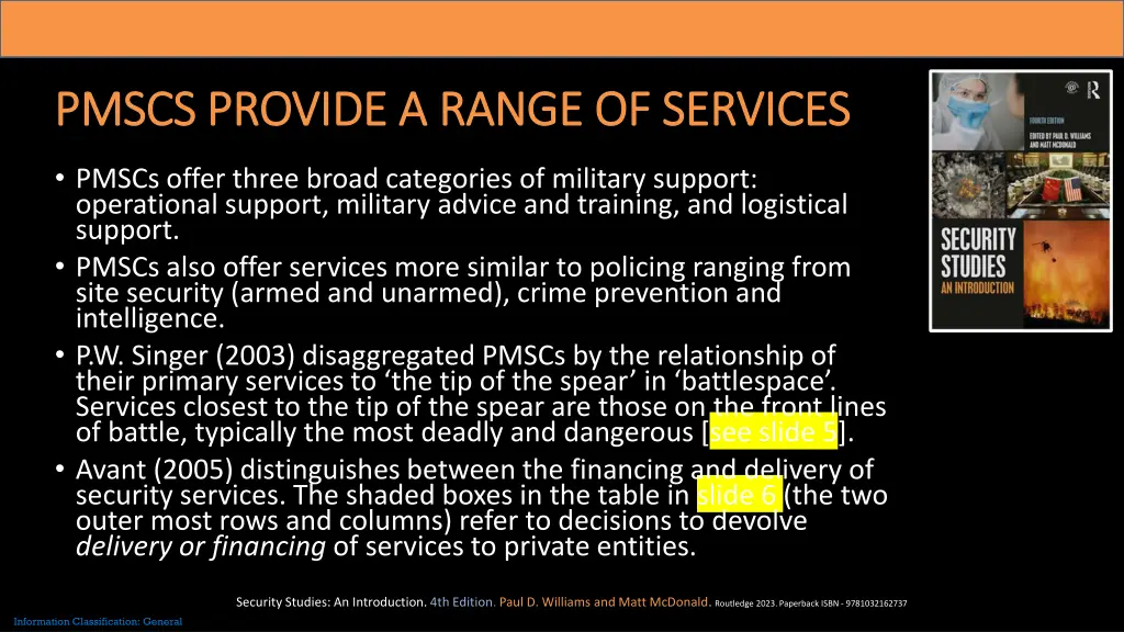 pmscs provide a range of services pmscs provide