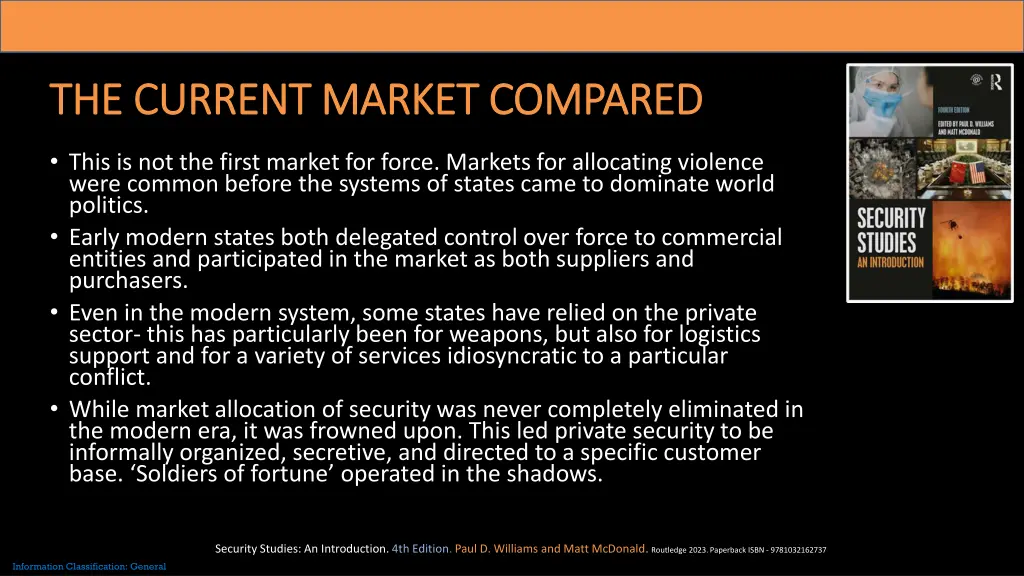 the current market compared the current market