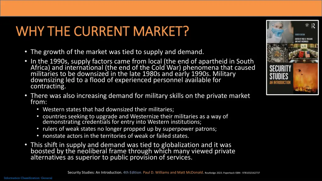 why the current market why the current market