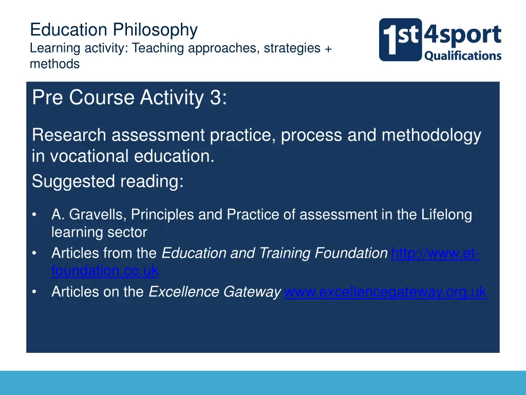 education philosophy learning activity teaching