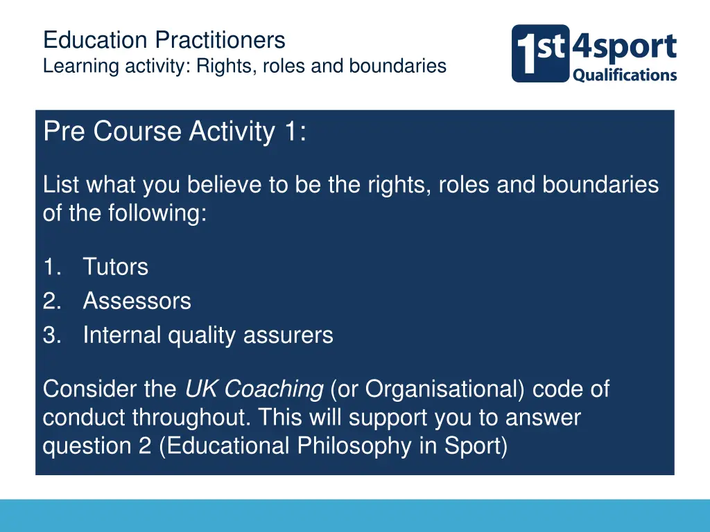 education practitioners learning activity rights