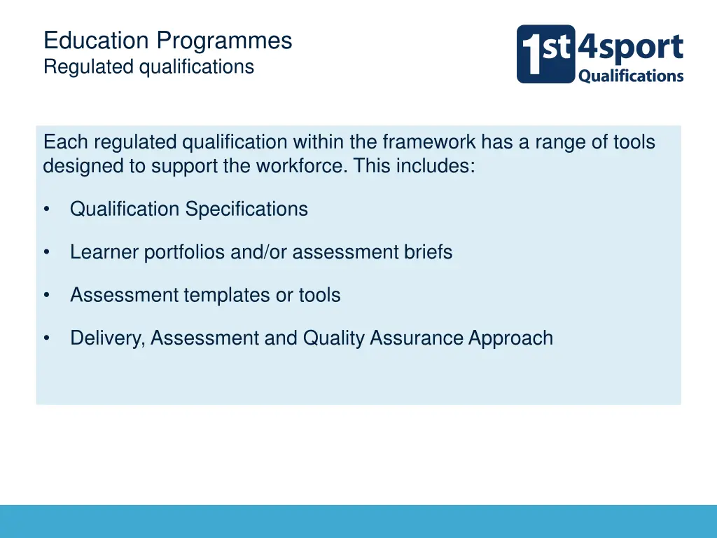 education programmes regulated qualifications