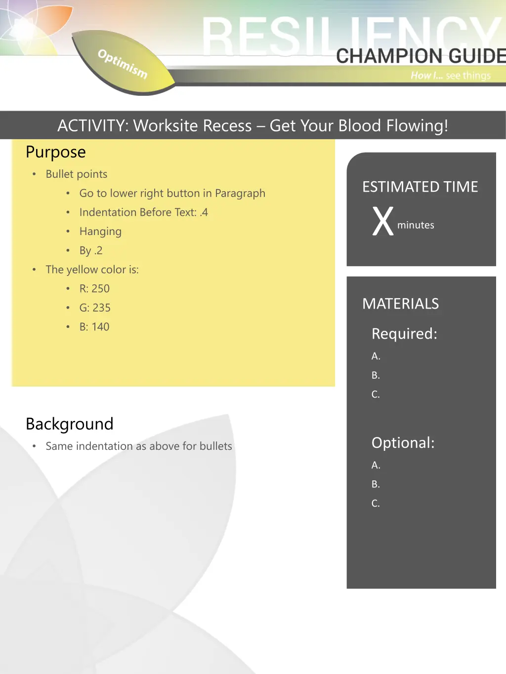 activity worksite recess get your blood flowing 4