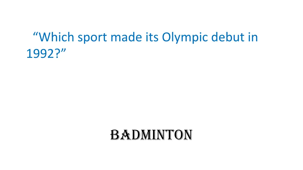which sport made its olympic debut in 1992