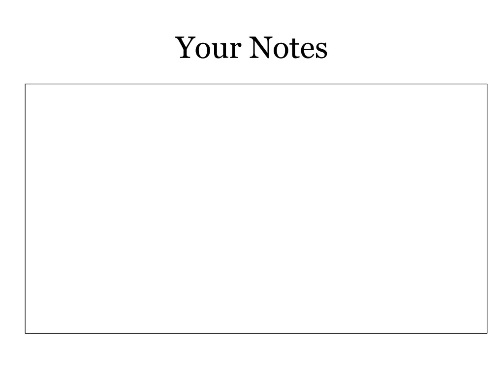 your notes