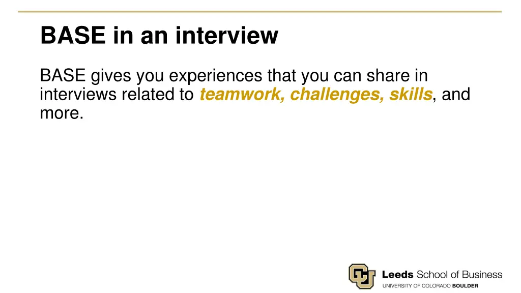 base in an interview