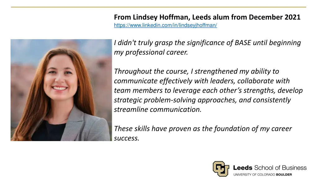 from lindsey hoffman leeds alum from december