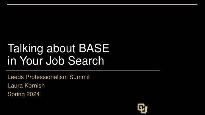 talking about base in your job search
